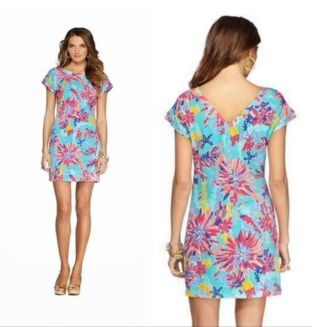 Lilly Pulitzer Trippin & Sippin Anastasia Shirt Dress in Aqua Size XS